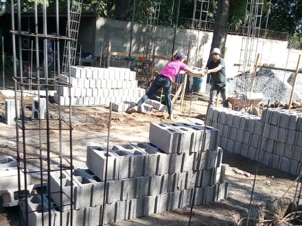 Januar 2019: Die Außenarbeiten beginnen.